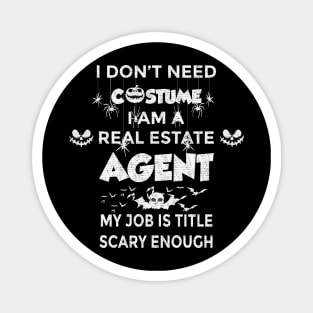 Real Estate Halloween - Text Style Magnet